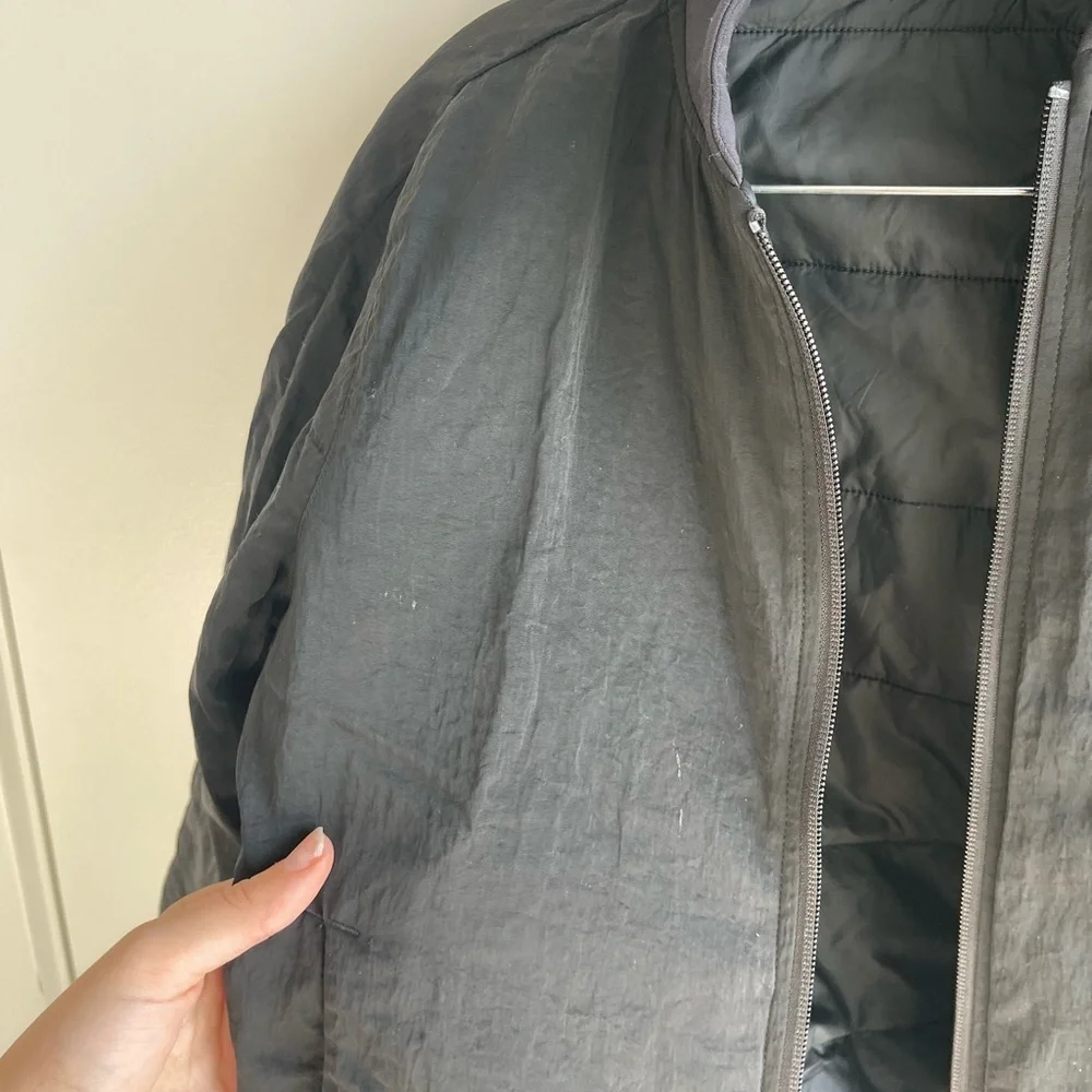 Lululemon No Stop Black Reversible Bomber Jacket